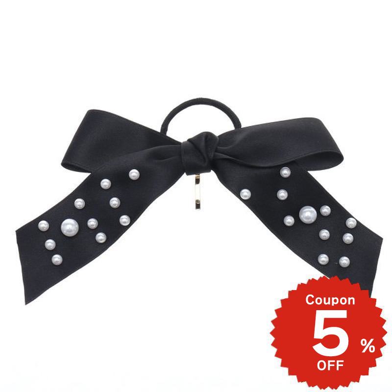 パールリボンポニーフック 髪留め アクセサリー ヘアカフス ヘアゴム 可愛い レディース ヘアアクセサリー おしゃれ onlyou オンリーユー