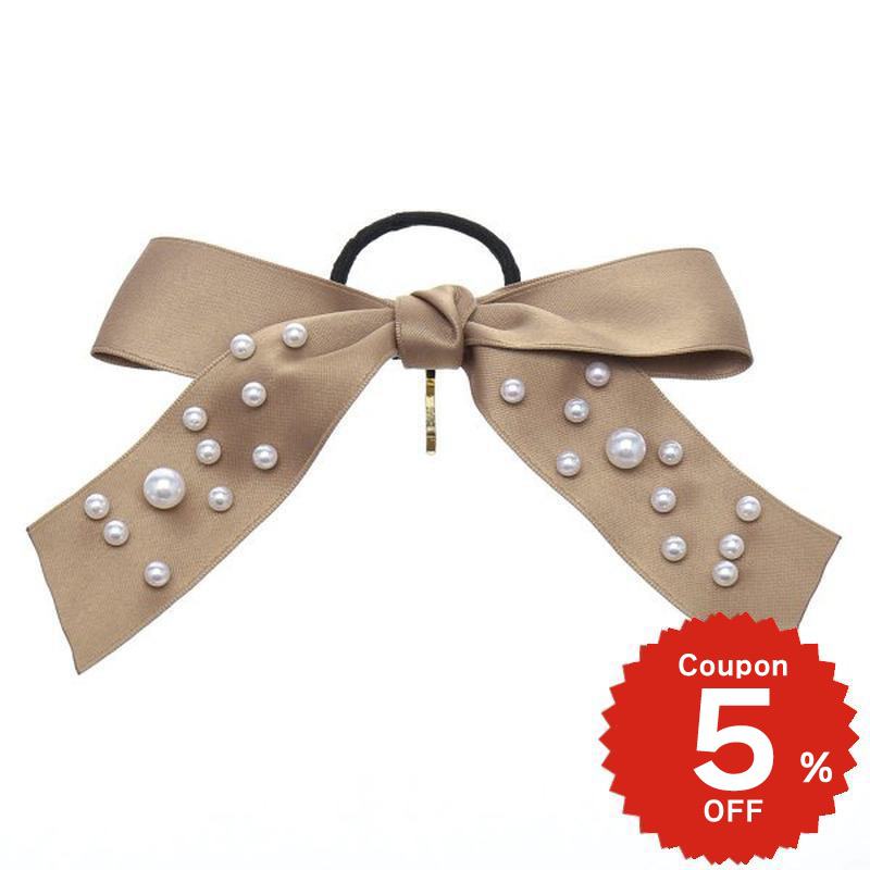 パールリボンポニーフック 髪留め アクセサリー ヘアカフス ヘアゴム 可愛い レディース ヘアアクセサリー おしゃれ onlyou オンリーユー