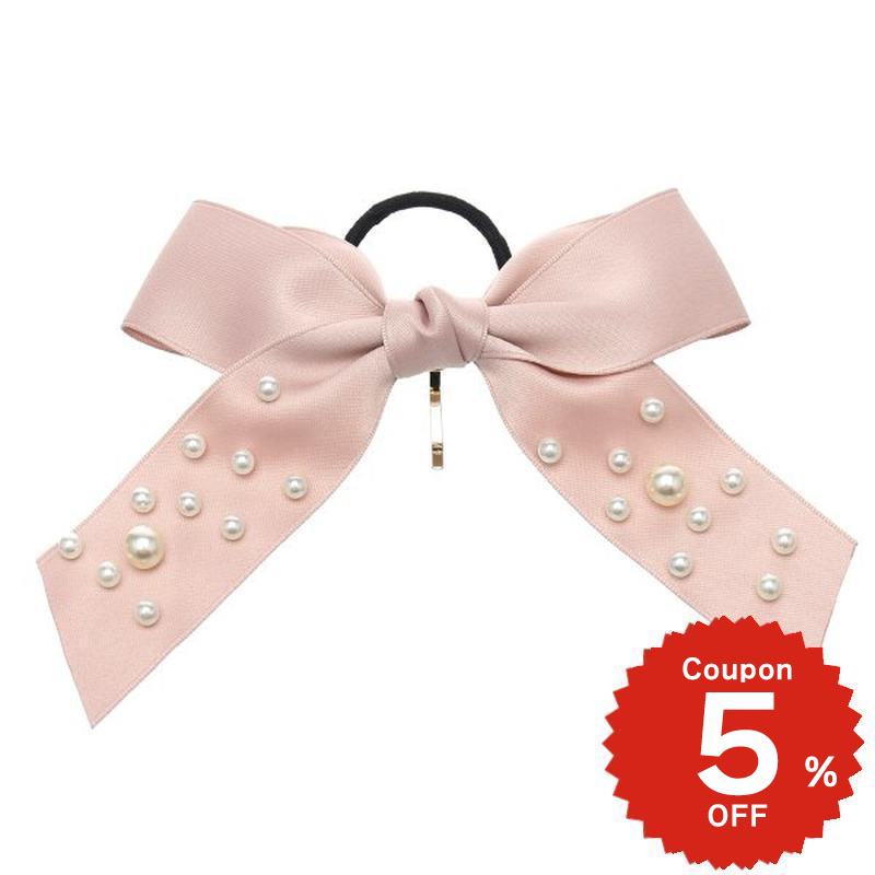 パールリボンポニーフック 髪留め アクセサリー ヘアカフス ヘアゴム 可愛い レディース ヘアアクセサリー おしゃれ onlyou オンリーユー