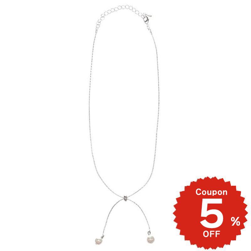 リボンミニパール ネックレス レディース シルバー onlyou オンリーユー