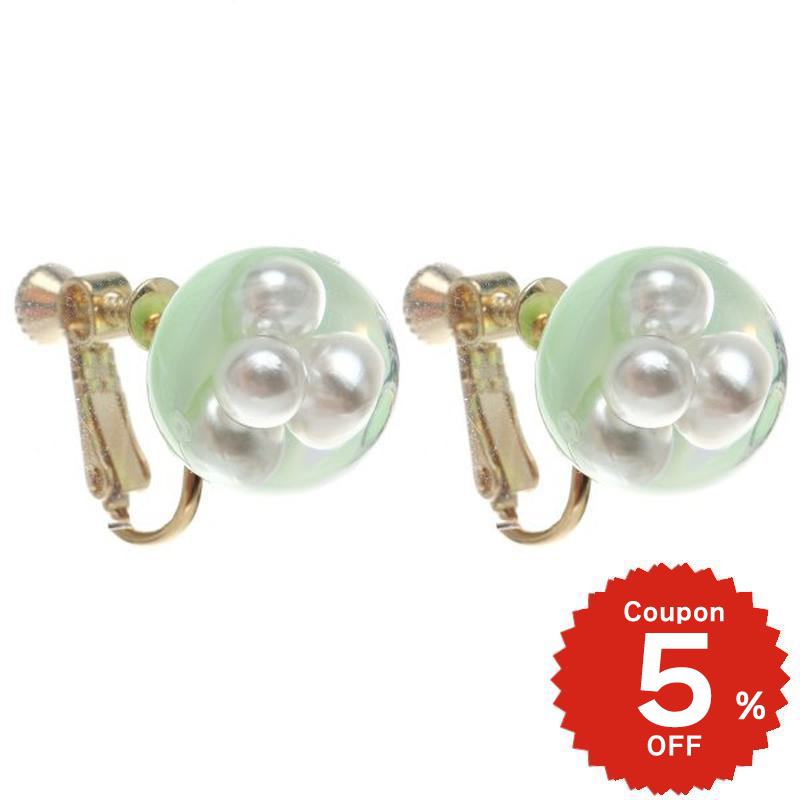 パールカラフルクリア イヤリング グレー onlyou オンリーユー