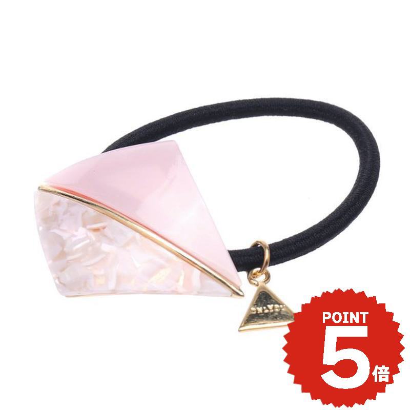 アセチひし形バイカラーヘアゴム ライトピンクミックス髪留め レディース ヘアアクセサリー おしゃれ onlyou オンリーユー