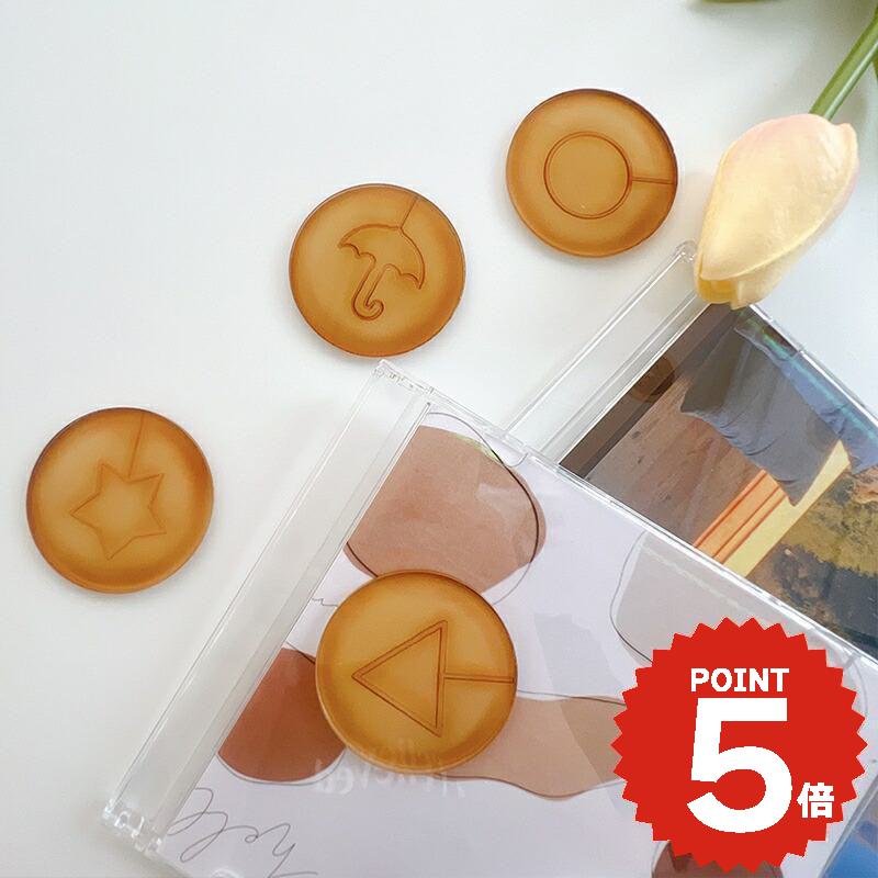 スマホグリップ 韓国 magsafe カードケース かわいい おしゃれ スマホリング グリップトック スマホスタンド マグセーフ スマホホルダー スマホアクセサリー カスタム イカゲーム ダルゴナ シンプル 型抜き デザイン 傘 星 サークル 三角