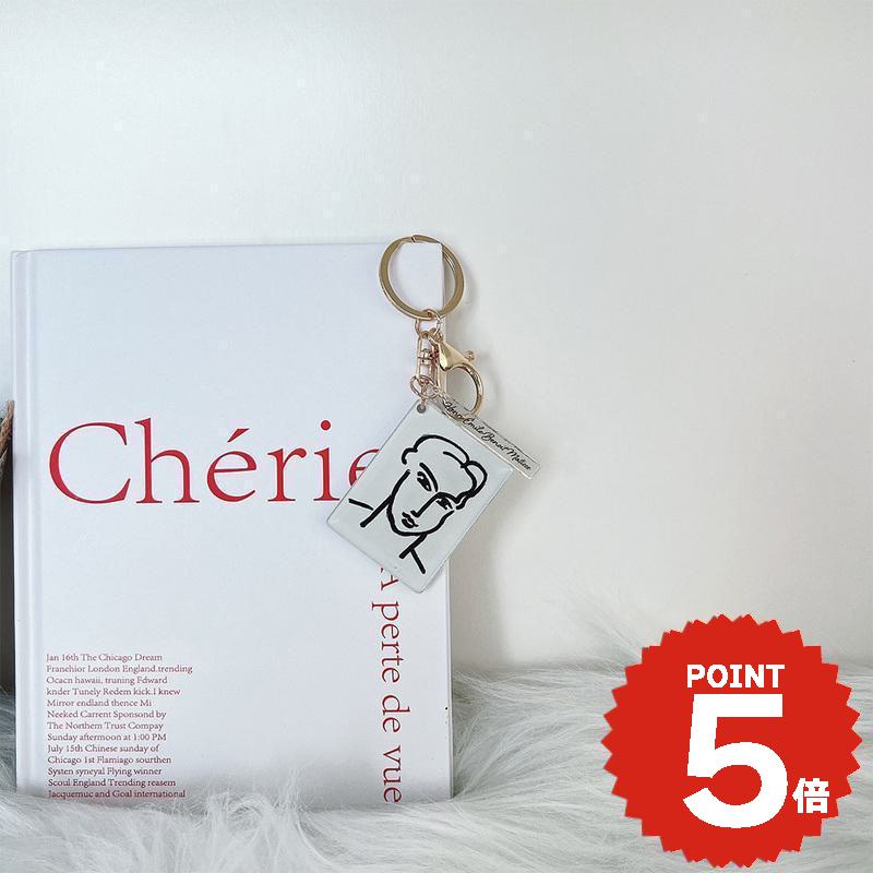 キーホルダー おしゃれ レディース バッグチャーム 鏡 ミラー HenriMatisse アンリ・マティス メンズ 男性 アクセサリー チャーム キーリング 飾り シンプル かわいい アクリル 絵画 名画 イラスト