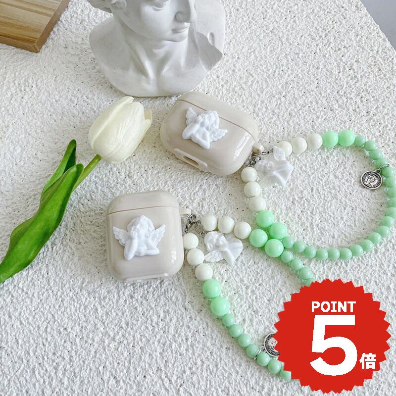 airpods ケース 韓国 airpods proケース おしゃれ 第2世代 ケース カバー airpods 2 3 第3世代 第1世代 第2世代対応 エンジェル 天使 くすみ シンプル レディース チャーム