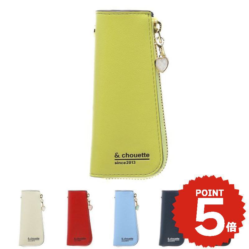 ＼ギフトラッピング無料／【チャームセット品】 キーケース ブランド レディース アンドシュエット chouette シンプル ロゴ 1連 キーリング 鍵財布 大人 女性用 サマンサ