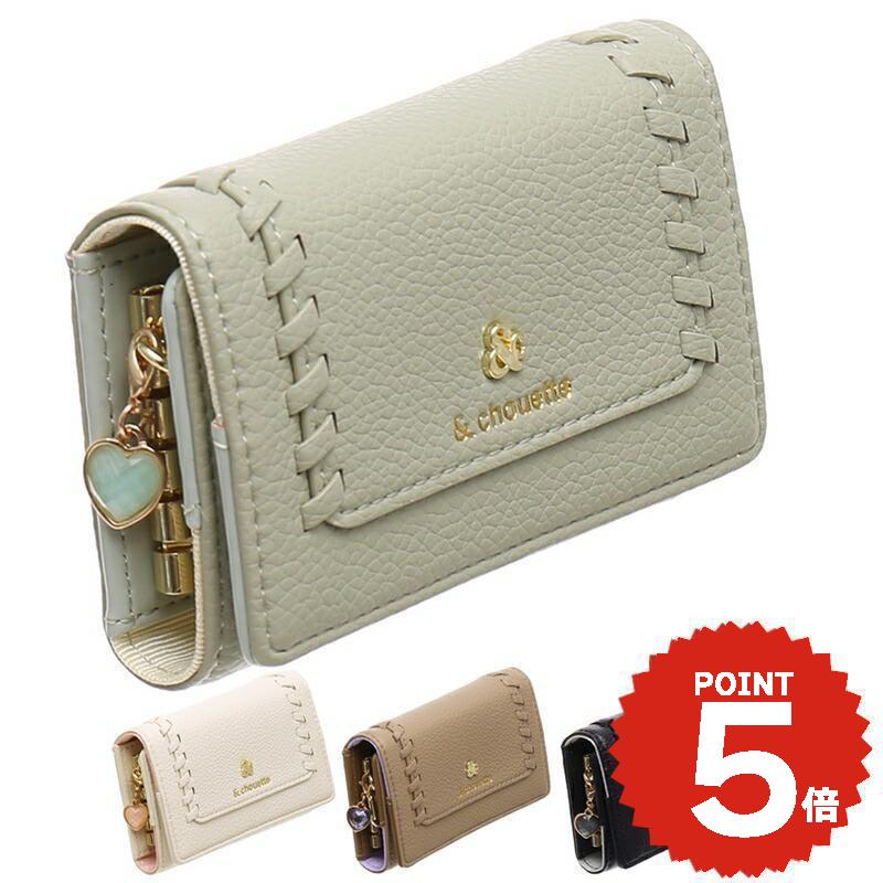 ＼ギフトラッピング無料／【チャームセット品】 キーケース ブランド レディース アンドシュエット &chouette バイカラー かがり ステッチ シンプル 鍵 キー財布 合皮 大人 女子 おしゃれ かわいい ギフト サマンサ