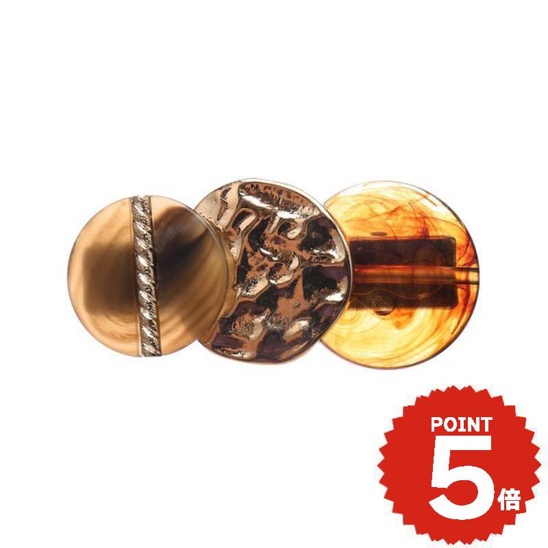 ゴールドラインラウンドプレート3連クリップピン シフォン 髪留め ヘアアクセサリー ヘアクリップ ヘア..