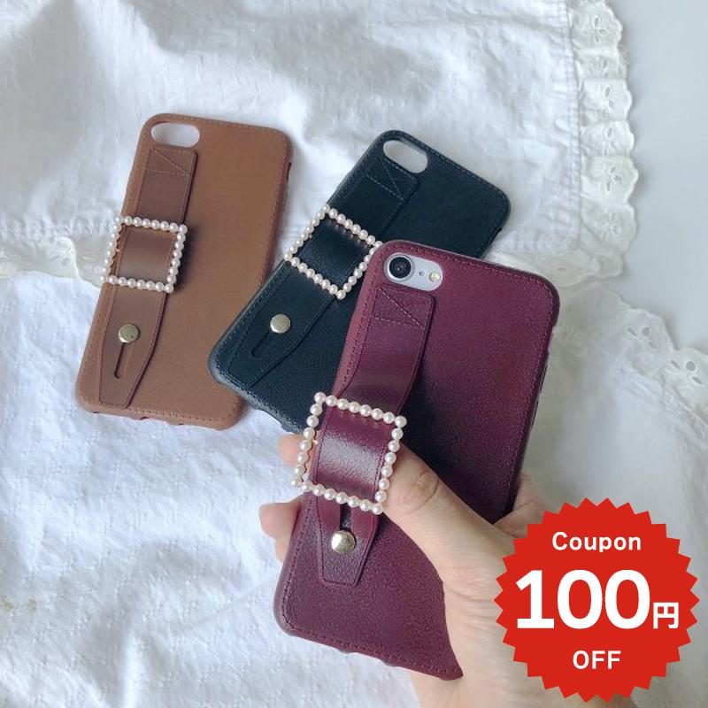Rakuten - iphonese ケース かわいい 韓国 第2世代 第3世代 iPhonexrケース iphoneXs ケース iphonexsmax かわいい 大人かわいい おしゃれ レザー パール バックルベルト バンド 落下防止 シンプル