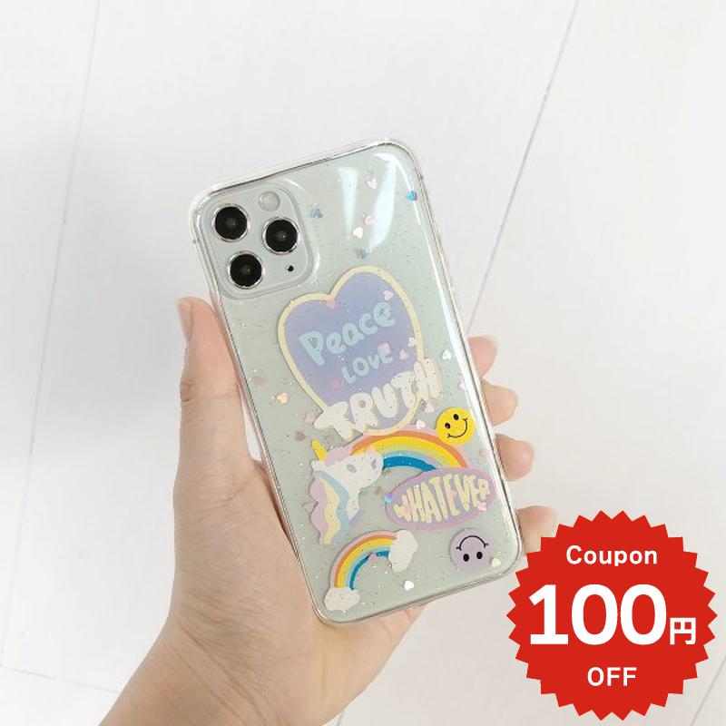 Rakuten - iphone11 ケース 韓国 iphone11proケース iPhone ケース pro max iphonese ケース iphonexr ケース iphonexs ケース かわいい 大人かわいい おしゃれ カラフル キラキラ クリア 透明 個性的