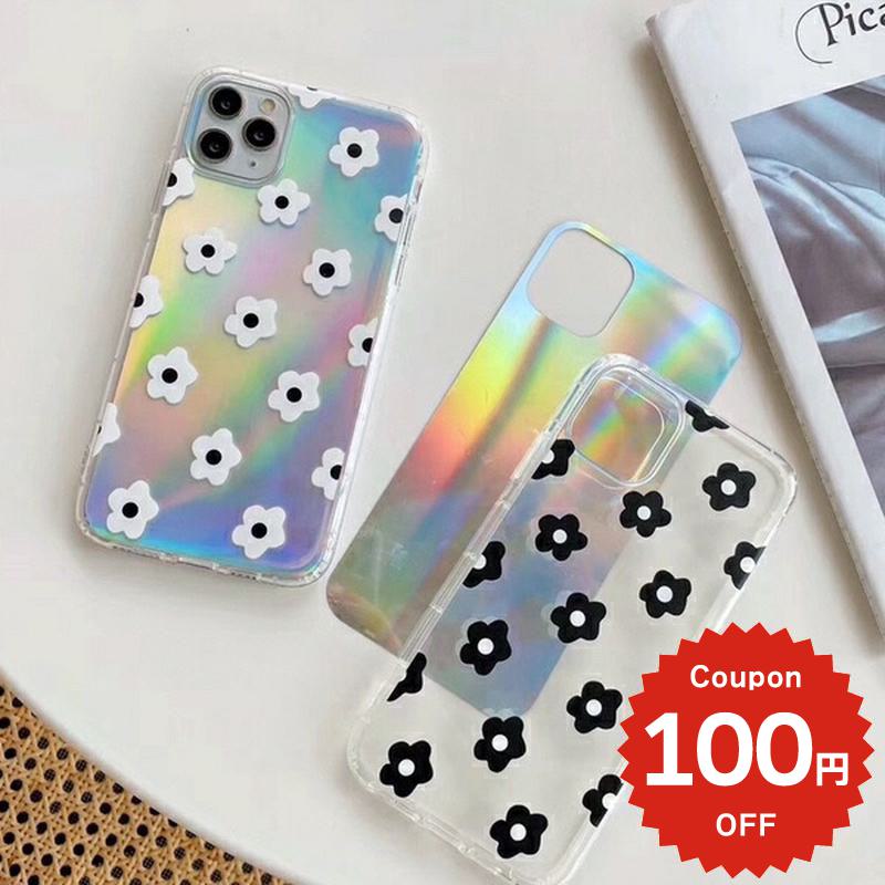 Rakuten - iphone11 ケース 韓国 iphone11proケース iPhone ケース pro max iphonese ケース iphonexr ケース iphonexs ケース TPU ミニフラワークリア クリア 透明 オーロラ