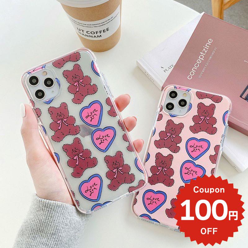 樂天商城 - iphone11 ケース 韓国 iphone11proケース iPhone ケース pro max iphonese ケース iphonexr ケース iphonexs ケース かわいい 大人かわいい おしゃれ TPU ガーリークマ キャラクタークリア 透明 シンプル