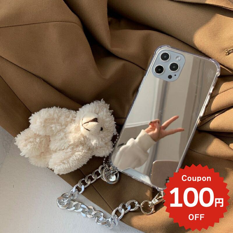Rakuten - iphone12 ケース 大人かわいい mini pro max iphone11 アイフォン iPhone ケース iphonexrケース iphone se 韓国 大人 女子 シンプル ミラー 鏡 くま お揃い 可愛い お洒落 女性 男性