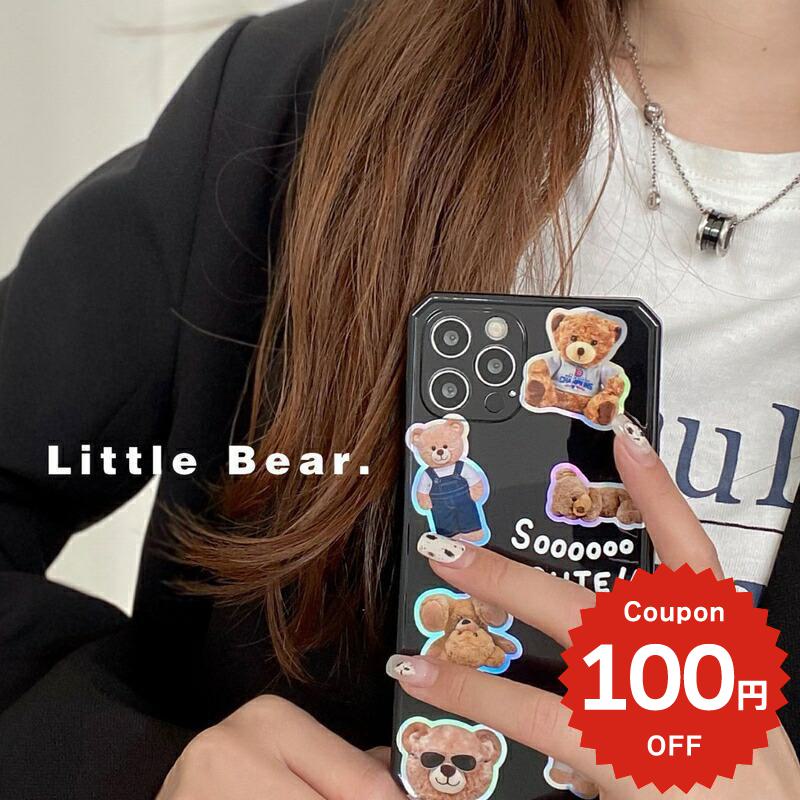 Rakuten - iphone12 ケース 大人かわいい mini pro max iphone11 アイフォン iPhone ケース iphonexrケース iphone se 韓国 大人 女子 オーロラ テディベア くま クマ キャラクター bear