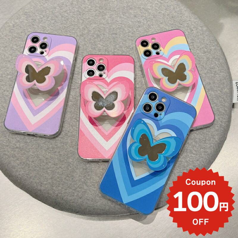 iphone12 ケース 大人かわいい mini pro max iphone11 アイフォン iPhone ケース iphonexrケース iphone se 韓国 大人 女子 TPU グリップ GRIP 蝶 バタフライ マーブル