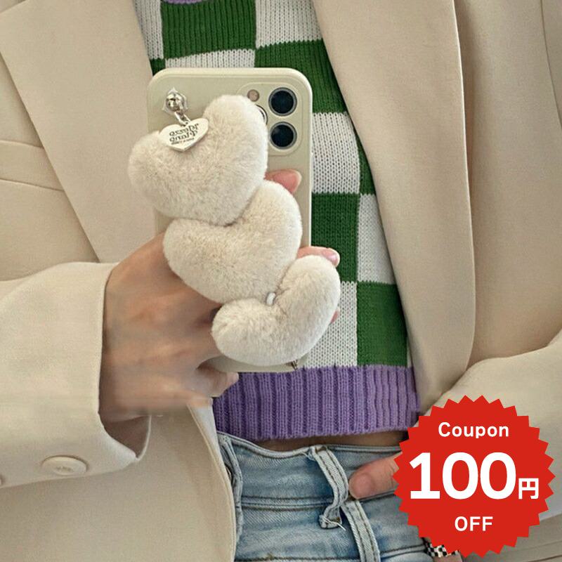 Rakuten - iphone13 ケース 韓国 かわいい iphone12 mini ケース iphone12 pro ケース iphone11 アイフォン iPhone ケース iphonese ケース PU チェーン ハート 秋冬 もこもこ くすみ レディース