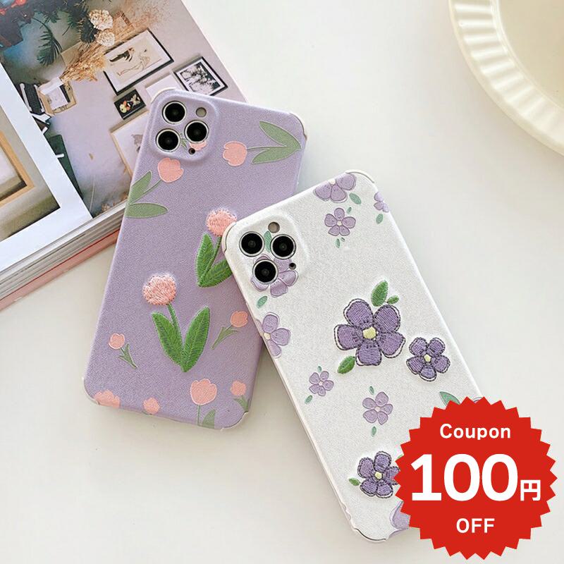 Rakuten - iphone13 ケース 韓国 かわいい iphone12 mini ケース pro iphone11 アイフォン iPhone ケース iphone13 ケース iphonese ケース 花 フラワー 刺繍 ガーリー パステル