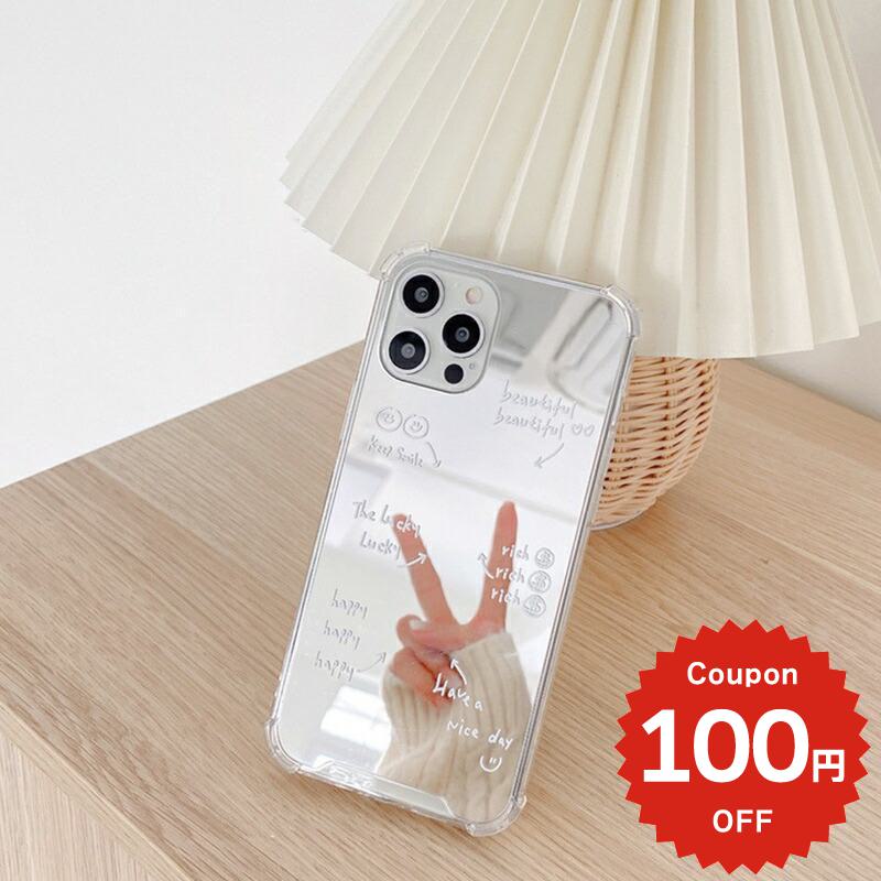 乐天商城 - iphone13 ケース 韓国 かわいい iphone12 mini ケース iphone12 pro ケース iphone11 アイフォン iPhone ケース iphonese ケース TPU ミラー 鏡 ロゴ 映え お揃い シンプル レディース