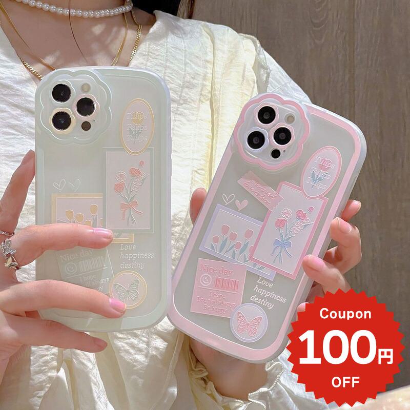 乐天商城 - iphone13 ケース 韓国 かわいい iphone12 mini ケース iphone12 pro ケース iphone11 アイフォン iPhone ケース iphonese ケース TPU 花 フラワー 総柄 パステル かわいい レディース