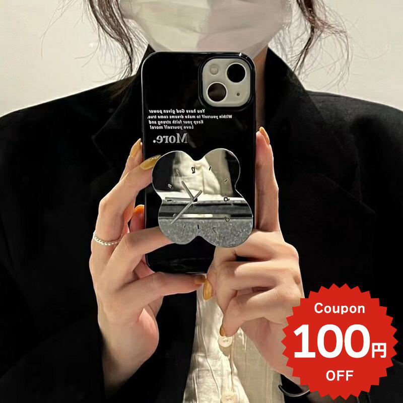 Rakuten - iphone13 ケース 韓国 かわいい iphone12 mini ケース iphone12 pro ケース iphone11 アイフォン iPhone ケース iphonese ケース グリップ GRIP TPU ミラー 時計 レディース 女性