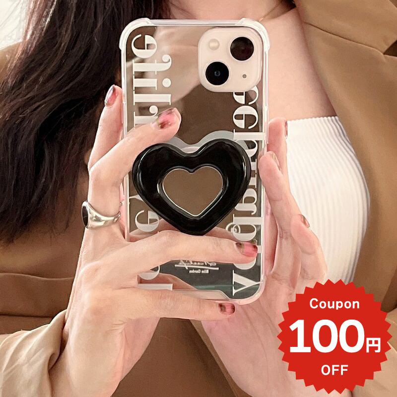 Rakuten - iphone13 ケース 韓国 かわいい iphone12 mini ケース iphone12 pro ケース iphone11 アイフォン iPhone ケース iphonese ケース TPU ミラー 鏡 ハート ロゴ グリップ
