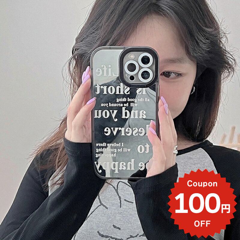 Rakuten - iphone13 ケース 韓国 かわいい iphone12 mini ケース iphone12 pro ケース iphone11 アイフォン iPhone ケース iphonese ケース TPU ミラー 鏡 ロゴ シンプル かわいい レディース