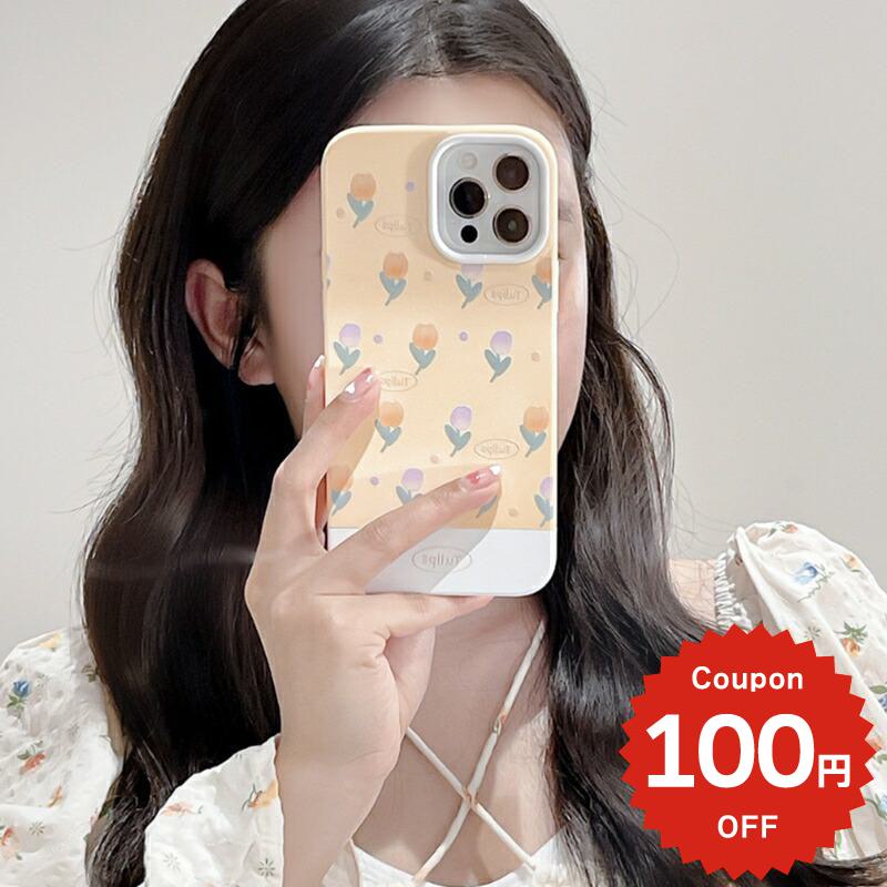 Rakuten - iphone13 ケース 韓国 かわいい iphone12 mini ケース iphone12 pro ケース iphone11 アイフォン iPhone ケース iphonese ケース TPU 花柄 チューリップ パステル かわいい レディース