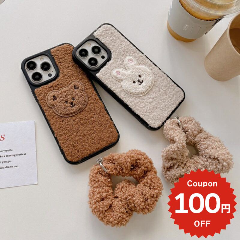樂天商城 - iphone14 ケース 韓国 かわいい iphone13 ケース iphone14pro iphone13 pro iphone12 mini ケース iphone11 アイフォン iPhone ケース iphonese ケース かわいい おしゃれ TPU シュシュ リング もこもこ アニマル レディース