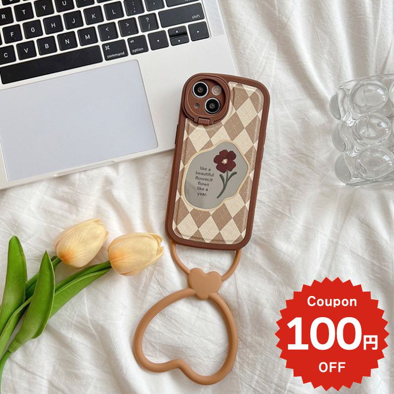 Rakuten - iphone14 ケース 韓国 かわいい 花 iphone13 ケース iphone14pro iphone13 pro iphone12 mini ケース iphone11 アイフォン iPhone ケース iphonese ケース 韓国 TPU ミラー ハート リング レディース