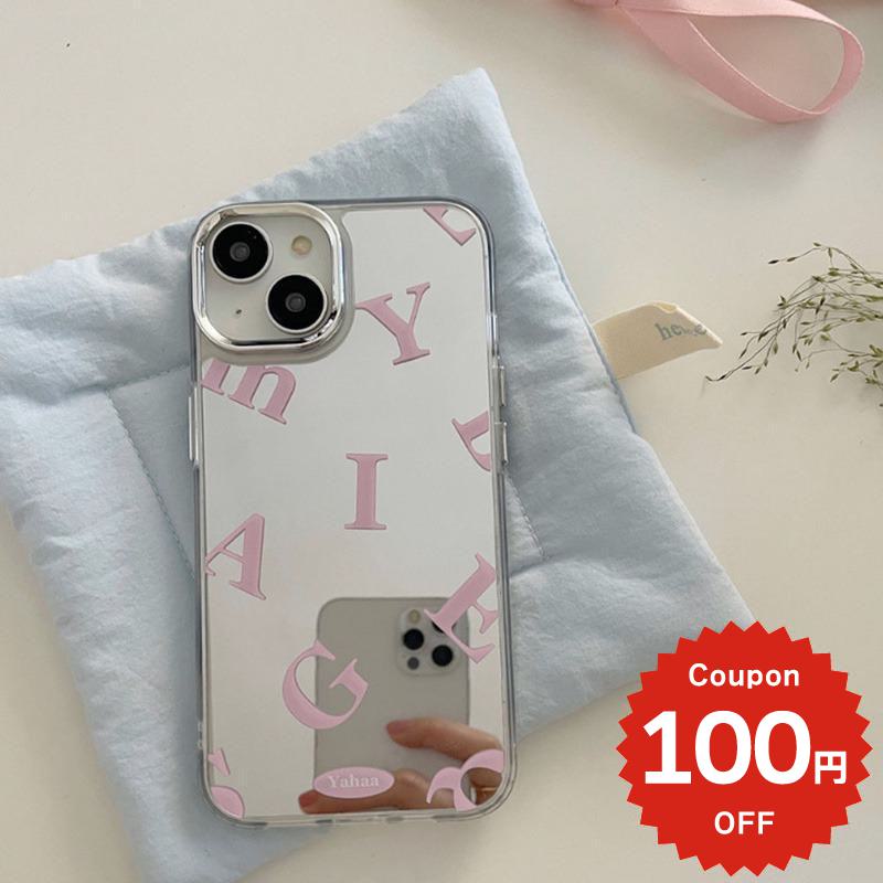 Rakuten - iphone15 ケース かわいい 韓国 iphone14 ケース iphone14pro iphone13 pro iphone12 mini ケース iphone11 アイフォン iPhone ケース iphonese ケース おしゃれ TPU ピンク 英字 ロゴ ミラー 鏡 おしゃれ
