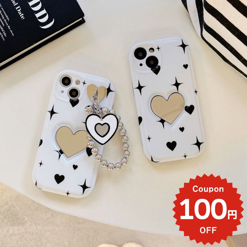 樂天商城 - iphone14 ケース 韓国 かわいい iphone13 ケース iphone14pro iphone13 pro iphone12 mini ケース iphone11 アイフォン iPhone ケース iphonese ケース かわいい おしゃれ TPU ハート ミラー カスタム チャーム モノトーン おしゃれ かわいい