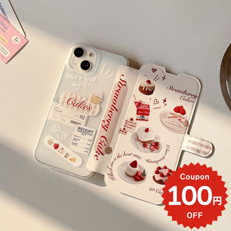 樂天商城 - iphone15 ケース かわいい 韓国 手帳型 花柄 iphone14 ケース iphone13 手帳 pro max iphone15 iphonese ケース iphone12 mini ケース iphone11 アイフォンseケース スマホケース 画面保護 ケーキ いちご おしゃれ レディース 女子