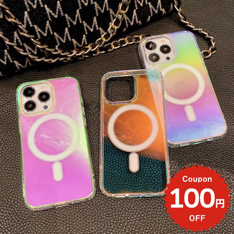 Rakuten - iphone15 ケース かわいい 韓国 magsafe ケース iphone14 ケース iPhone13 ケースiphone12 ケースiPhonese ケース iPhone ケース iphone se おしゃれ TPU 対応 マグセーフ マグネット オーロラ シンプル 無地 クリア 透明