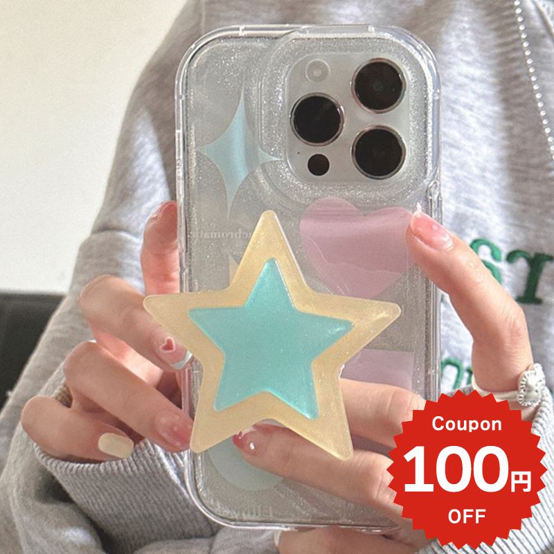 Rakuten - iphone14 ケース 韓国 かわいい iphone13 ケース iphone14pro iphone13 pro iphone12 mini ケース iphone11 アイフォン iPhone ケース iphonese ケース かわいい おしゃれ アクリル GRIP グリップ 星 スター シルバー ラメ クリア おしゃれ かわいい