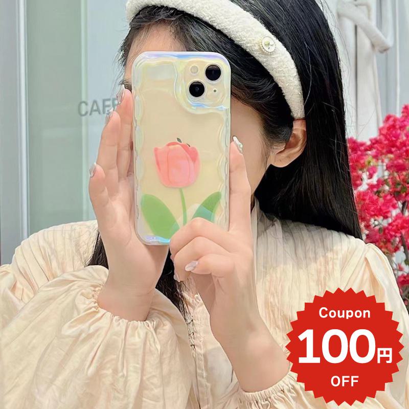 iphone14 ケース 韓国 かわいい 花 iphone13 ケース iphone14pro iphone13 pro iphone12 mini ケース iphone11 アイフォン iPhone ケース iphonese ケース 韓国 かわいい おしゃれ TPU チューリップ フラワー クリア 透明 レディース 大人 女子