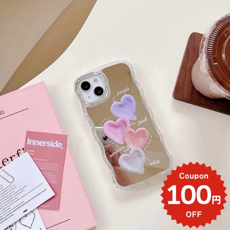 乐天商城 - iphone14 ケース 韓国 かわいい iphone13 ケース iphone14pro iphone13 pro iphone12 mini ケース iphone11 アイフォン iPhone ケース iphonese ケース かわいい おしゃれ TPU ミラー 鏡 ペイント ハート レディース 大人 女子
