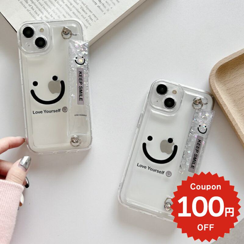 Rakuten - iphone14 ケース 韓国 かわいい 花 チェーン iphone13 ケース iphone14pro iphone13 pro iphone12 mini ケース iphone11 アイフォン iPhone ケース iphonese ケース 韓国 かわいい おしゃれ TPU フレーク 流れる スマイル ニコちゃん シンプル