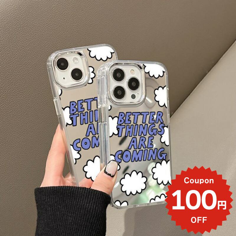 Rakuten - iphone14 ケース 韓国 かわいい iphone13 ケース iphone14pro iphone13 pro iphone12 mini ケース iphone11 アイフォン iPhone ケース iphonese ケース かわいい おしゃれ TPU ミラー 鏡 雲 クラウド 英字 ロゴ レディース かっこいい