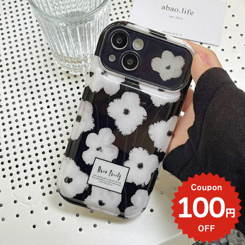 乐天商城 - iphone14 ケース 韓国 かわいい 花 iphone13 ケース iphone14pro iphone13 pro iphone12 mini ケース iphone11 アイフォン iPhone ケース iphonese ケース 韓国 モノトーン フラワー 花柄
