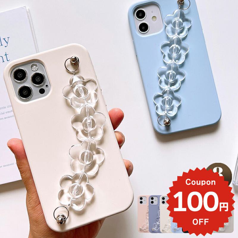 iphone17 ケース かわいい 韓国 花 シリコン チェーン iphone16 pro ケース  ...