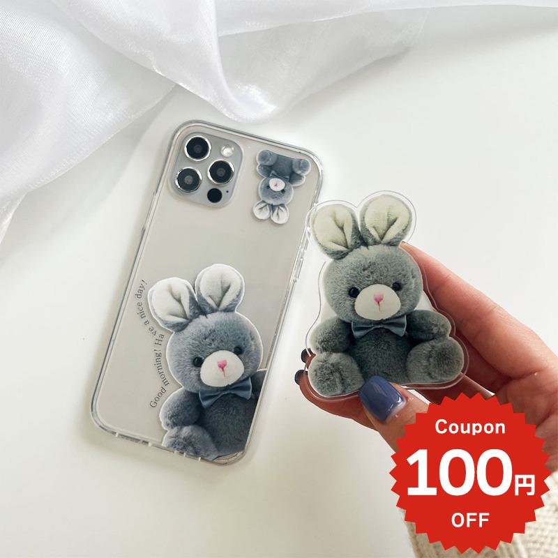 Rakuten - スマホグリップ かわいい MagSafe マグネット 韓国 スマホリング カード収納 おしゃれ グリップトック スマホスタンド マグセーフ スマホホルダー うさぎ Rabbit デザイン
