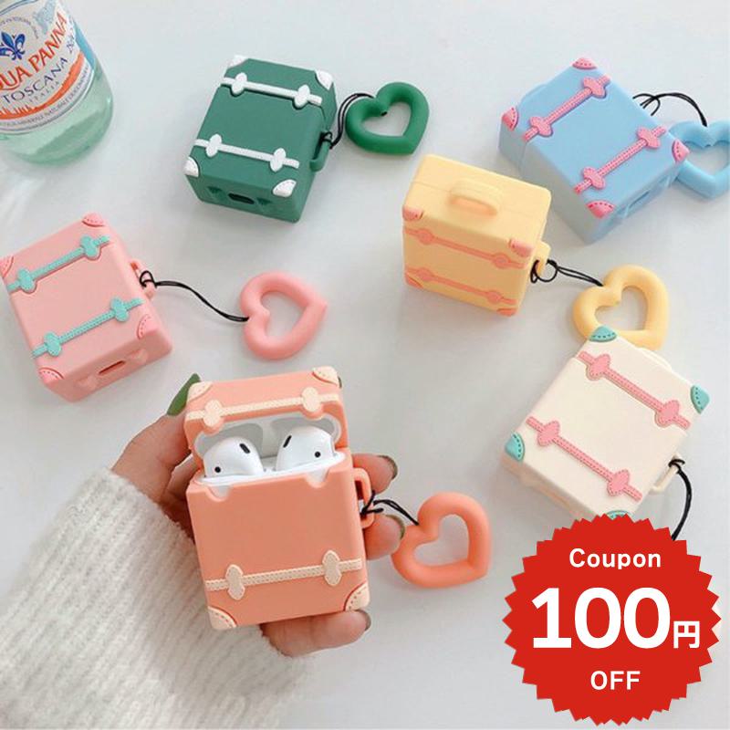 Rakuten - airpods ケース 韓国 エアポッズ ケース 第1世代 第2世代 カバー イヤホンケース かわいい キャリー バッグ エアーポッズ ケース カバー シリコン フィンガーリング リング ストラップ シンプル