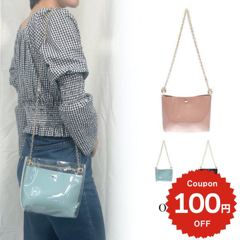 Rakuten - ショルダーバッグ レディース 斜めがけ ブランド ミニクリア シンプル バッグインバッグ バッグ bag 軽量 軽い 小さめ