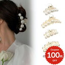 ヘアアクセサリー ヘアクリップ 韓国 バンスクリップ 小さめ しっかり ヘアアクセ 髪留め 挟む 簡単 ヘアアレンジ レディース 大人 女子 パールクリア 大き...