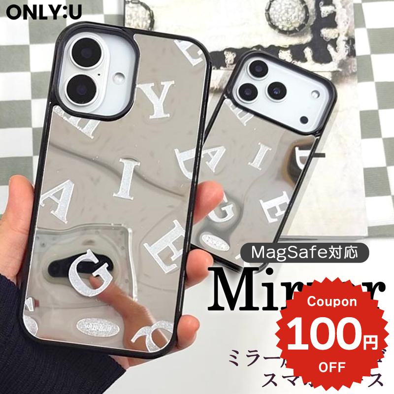 Rakuten - iPhone17e ケース かわいい magsafe対応 iPhone16 ケース iPhone16e ケース iphone15 ケース iphone17 pro max air ケース iphoneケース iphone13 ケース iphone14 ケース iphone12 ケース iphone11 ケース アクリル 鏡 ミラー 英字 ロゴ 韓国 マグセーフ おしゃれ