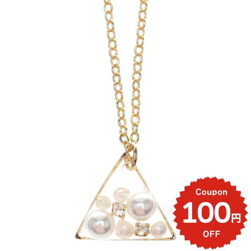 Cubic Zirconia - ミニパールモチーフネックレス ネックレス レディース アクセサリー onlyou オンリーユー