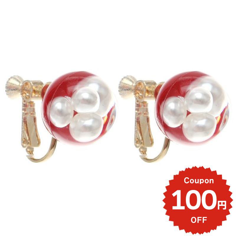 パールカラフルクリア イヤリング グレー onlyou オンリーユー