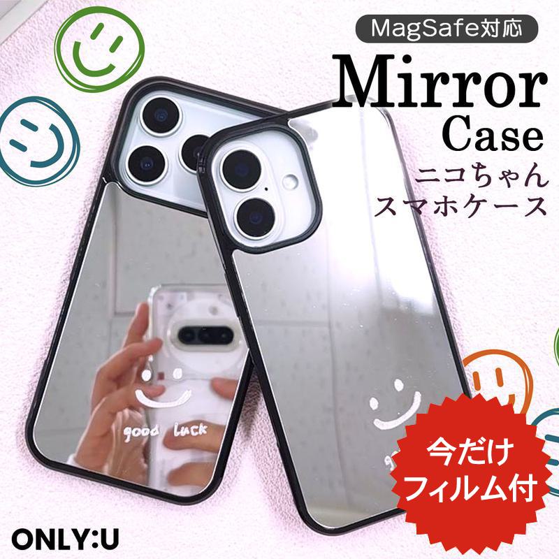 ニコちゃん鏡 Amazon.co.jp: iPhoneケース ニコちゃん スマイル 光沢 ストラップ