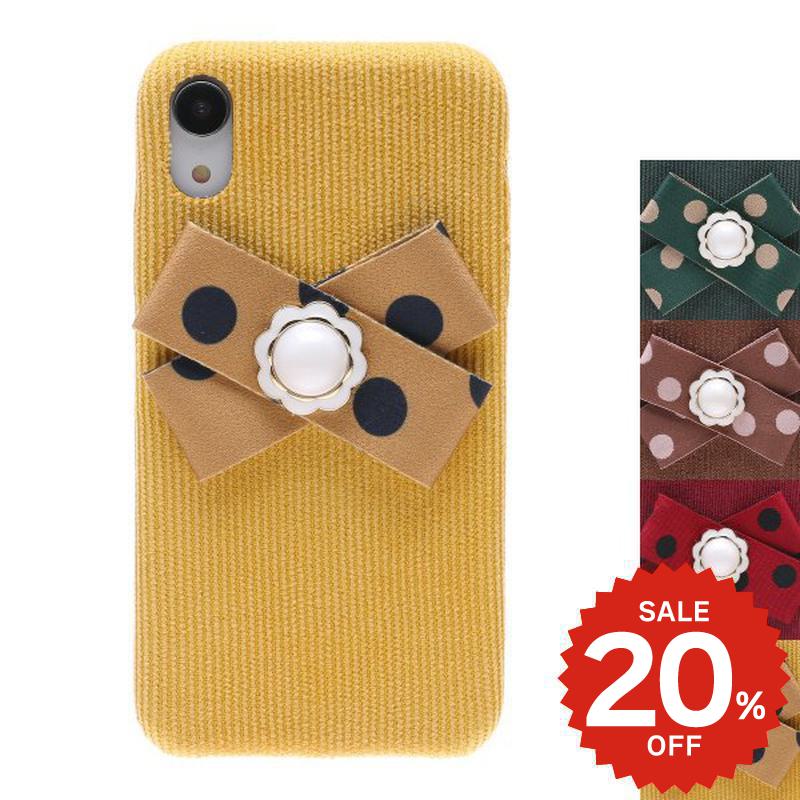 Rakuten - iphonese ケース かわいい 韓国 第2世代 第3世代 iPhonexrケース iphoneXs ケース iphonexsmax かわいい 大人かわいい おしゃれ リボンパール コーデュロイ 秋冬 AW トレンド 大人