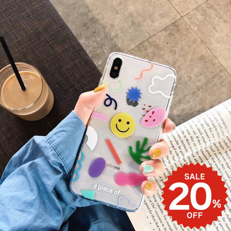 Rakuten - iphonese ケース かわいい 韓国 第2世代 第3世代 iPhonexrケース iphoneXs ケース iphonexsmax かわいい 大人かわいい おしゃれ スマイル カラフル クリア 透明